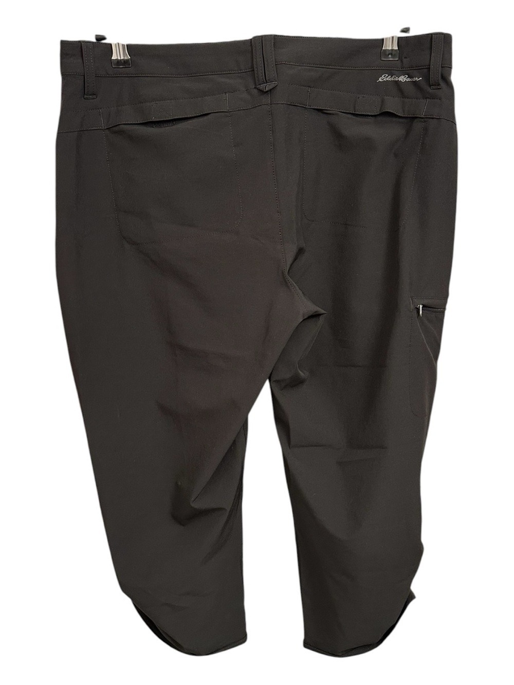 Eddie Bauer Ruched Capri Lightweight Black Pants - Picture 4 of 14
